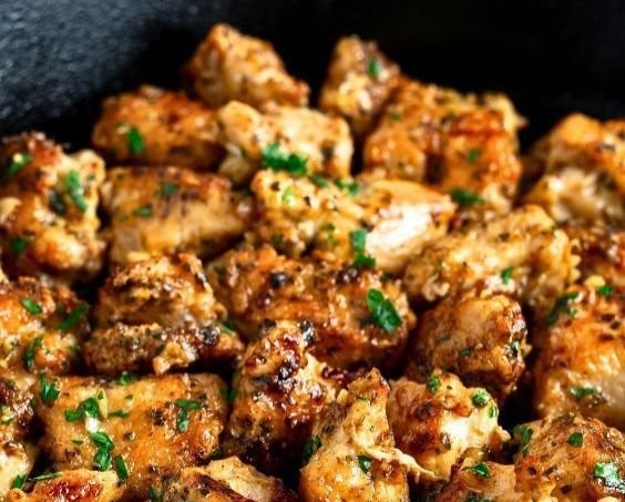 These bite-size succulent chicken breast morsels are seasoned, seared to perfection, and bathed in…