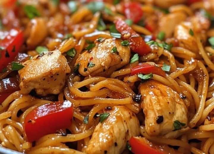 Chicken Spaghetti Lo Mein