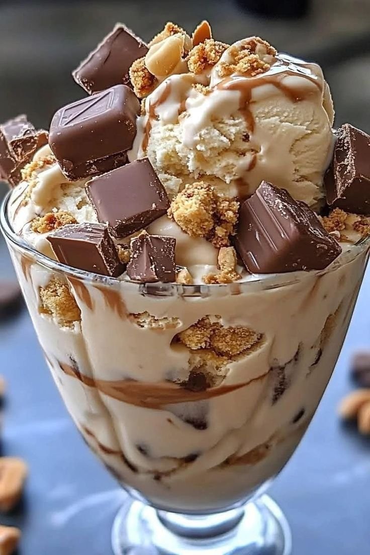 🍨 Extravagancia de Helado de Masa para Galletas de Snickers y Reeces 🍨