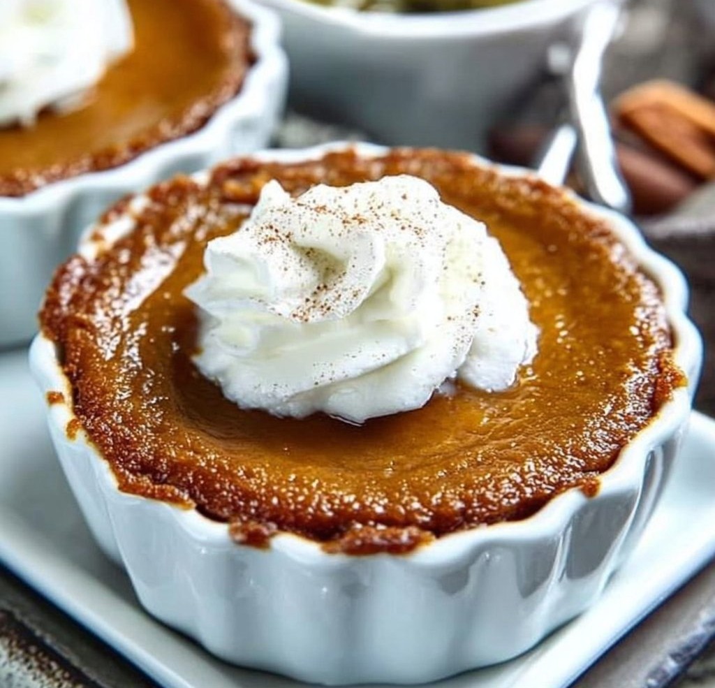 Keto Mini Crustless Pumpkin Pie