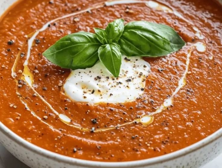 Slow Cooker Roasted Tomato Soup