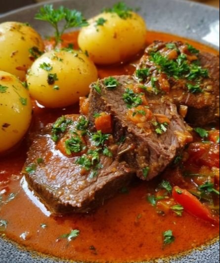 Langue de bœuf sauce tomate