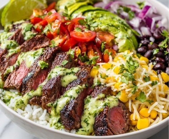 Cilantro Lime Steak Bowls