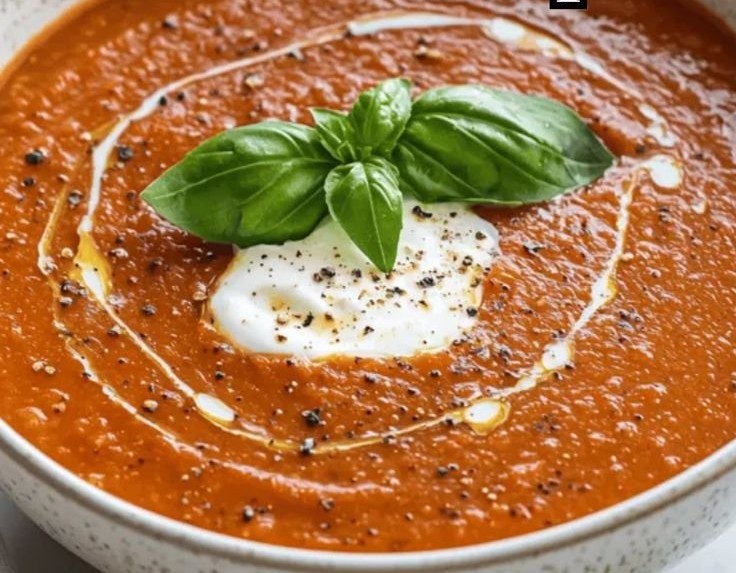 Slow Cooker Roasted Tomato Soup