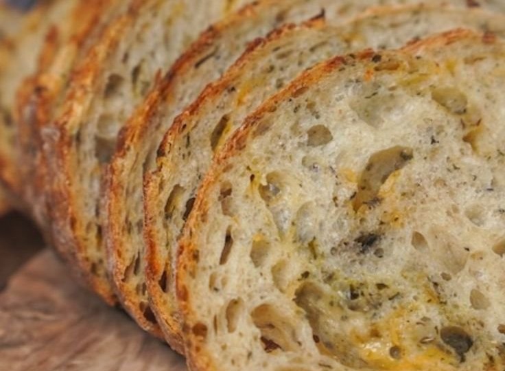 Italian Herbs and Cheese Artisan Sourdough Bread