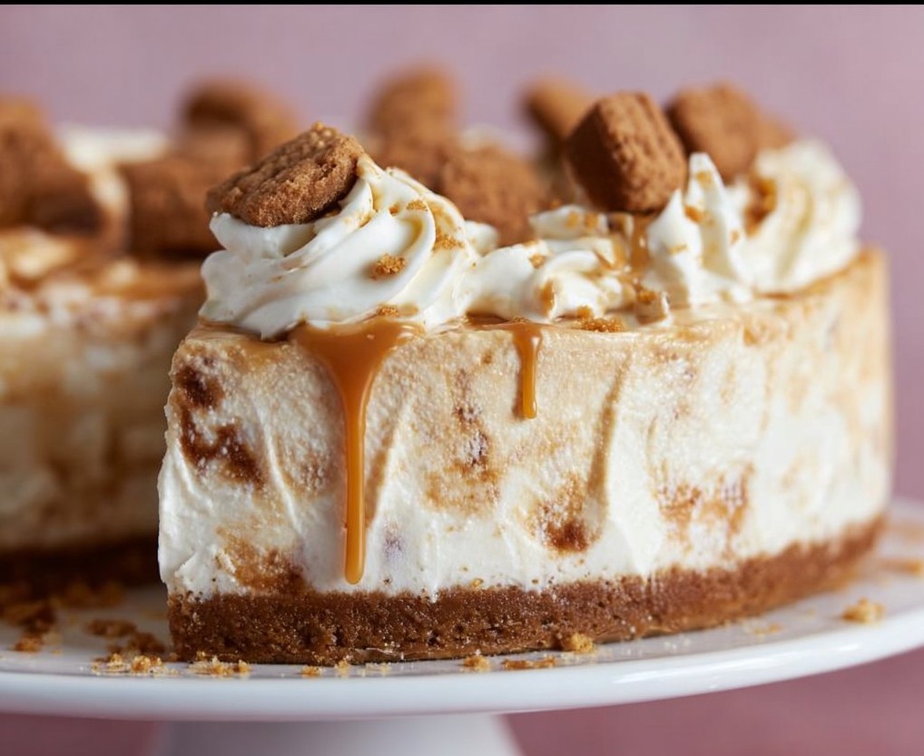Cookie Butter No Bake Cheesecake