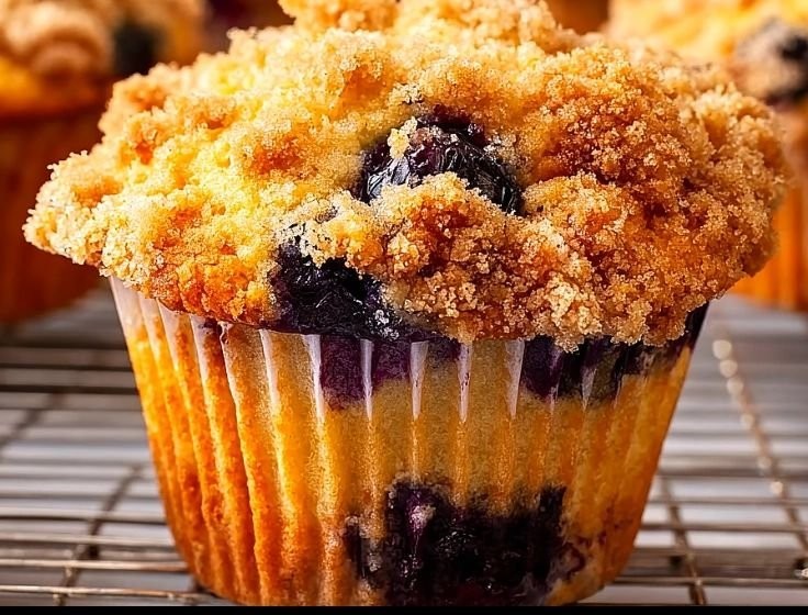 Perfect Blueberry Streusel Muffins