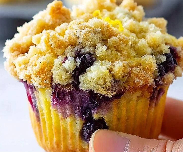 Greek Yogurt Lemon Blueberry Muffins