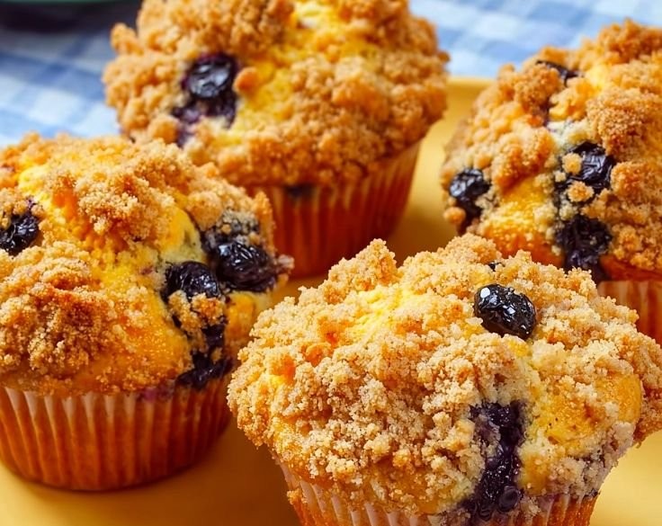 AMAZING Blueberry Streusel Muffins