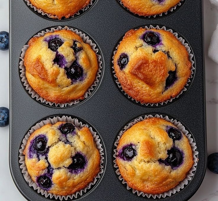 Greek Yogurt Blueberry Protein Muffins