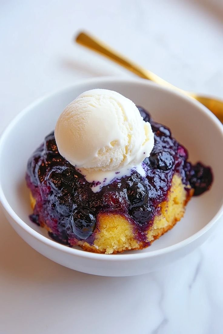 Quick Dessert Blueberry Upside Down Mini Cakes