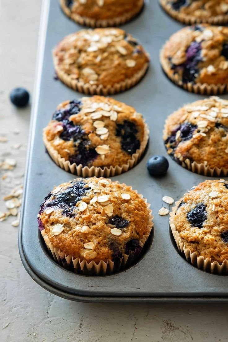 Irresistible Blueberry Oatmeal Muffins