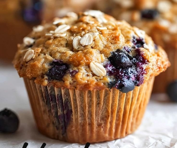 Best Blueberry Oatmeal Muffins