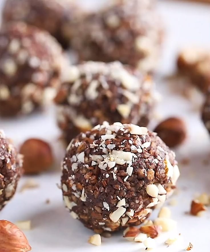 Bolas de chocolate y avellana caseras