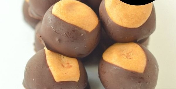 Buckeyes Keto (Bolas de Mantequilla de Maní Sin Hornear)