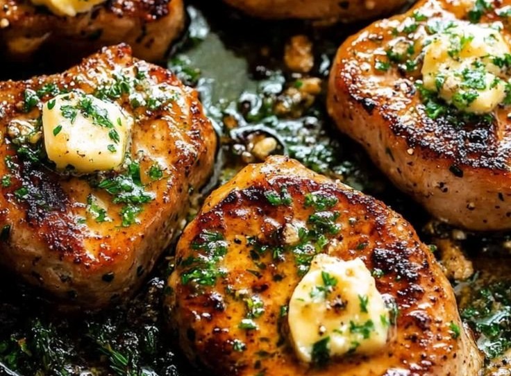 Garlic Butter Pan-Seared Pork Chops