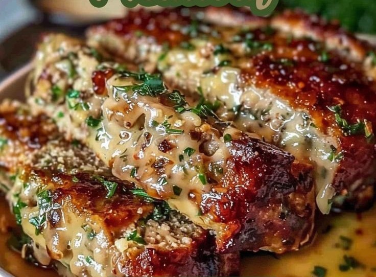 Garlic Parmesan Chicken Meatloaf