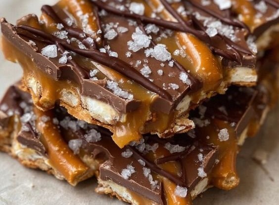 Salted Caramel Pretzel Bark