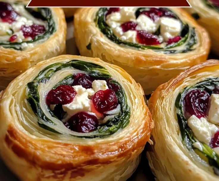 Festive Cranberry Feta Pinwheels
