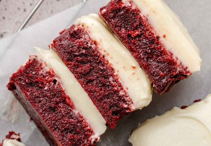 Chewy Red Velvet Brownies with Cream Cheese Frosting