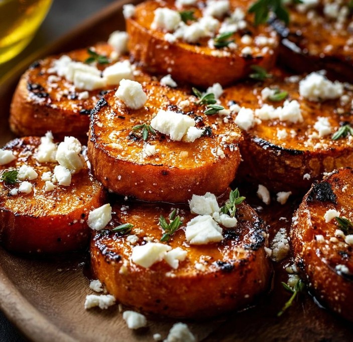 Delicious Honey Feta Sweet Potato Rounds Recipe for Any Meal