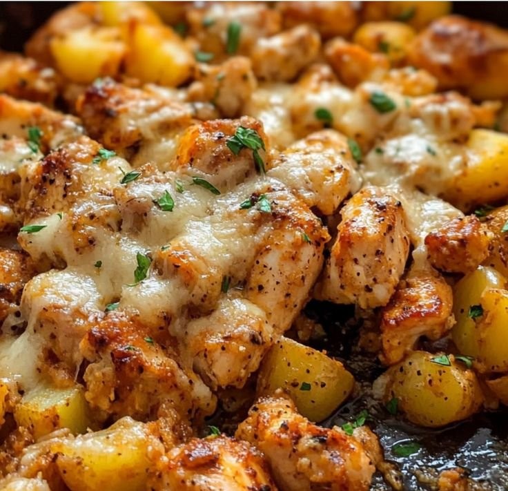 Garlic and Parmesan Chicken with Potatoes