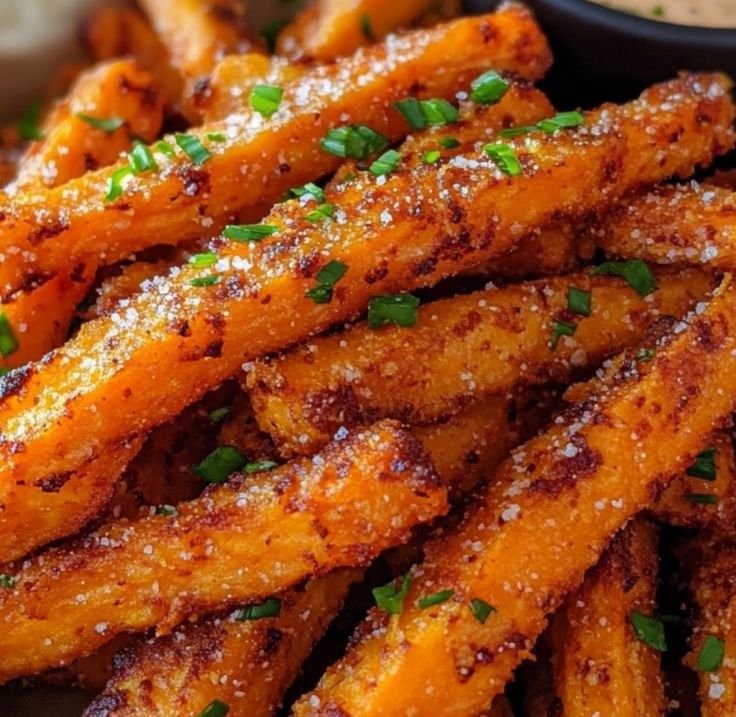 Frites de patates douces cuites au four