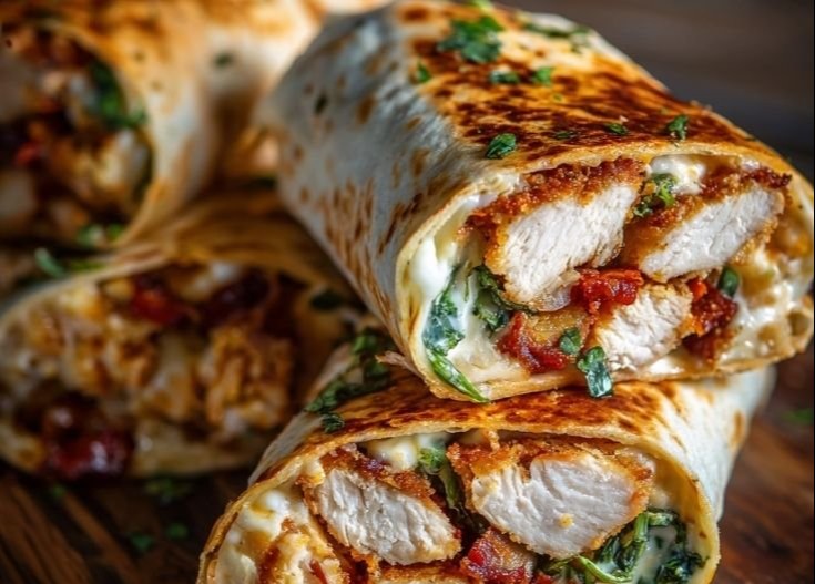 Wraps de Poulet et Mozzarella à la Friteuse à Air