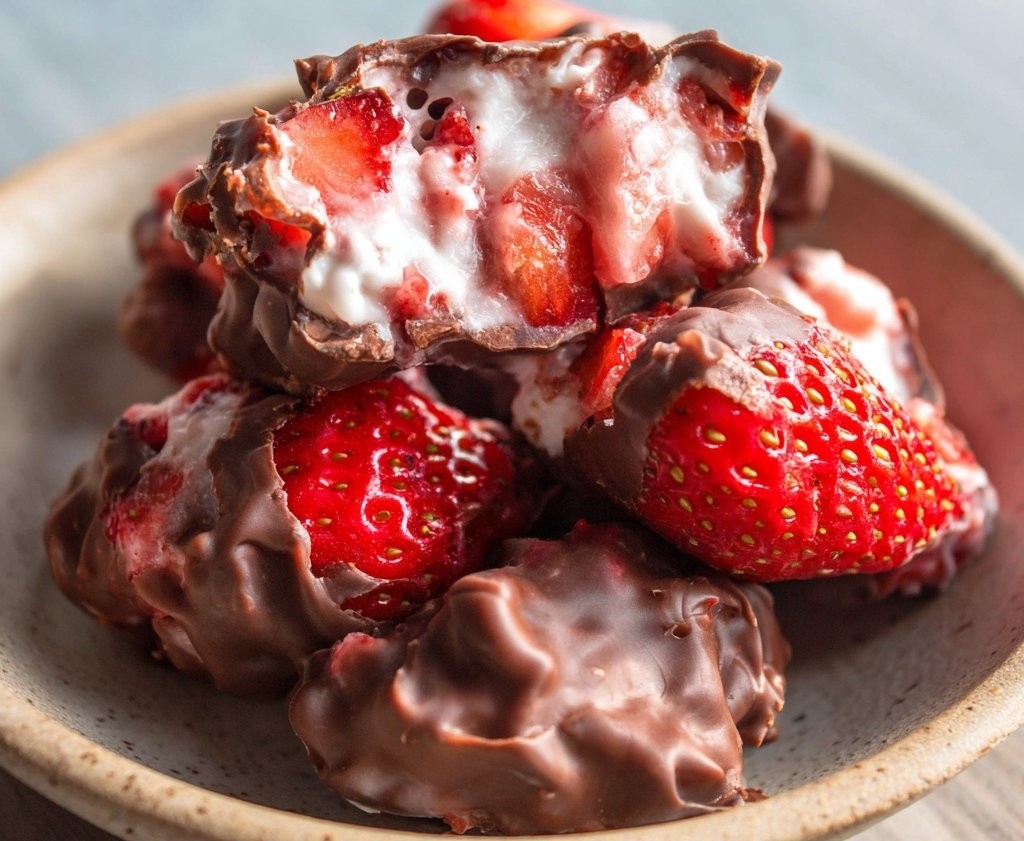 Chocolate Strawberry Yogurt Clusters
