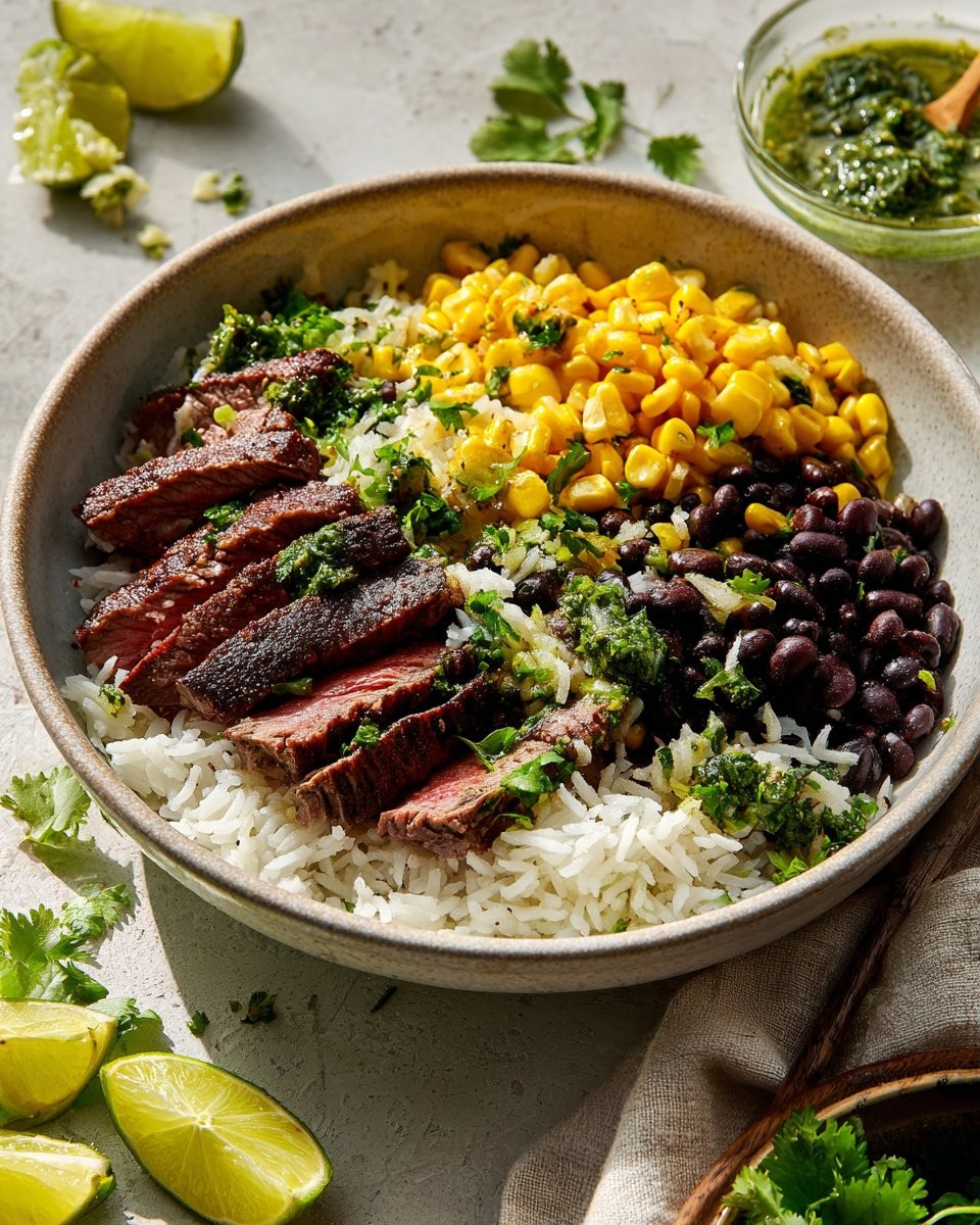 Cilantro Lime Steak Bowls