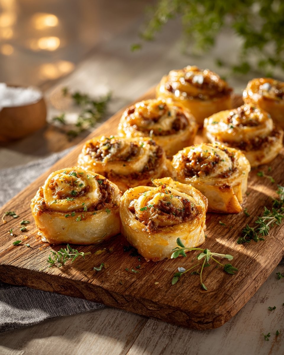 Garlic Butter Beef Cheeseburger Rollups