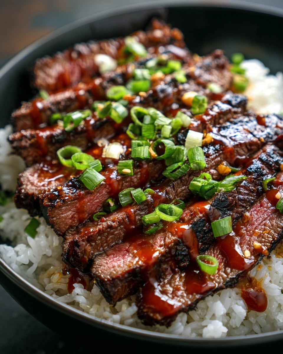 Savory Korean BBQ Steak Rice Bowls