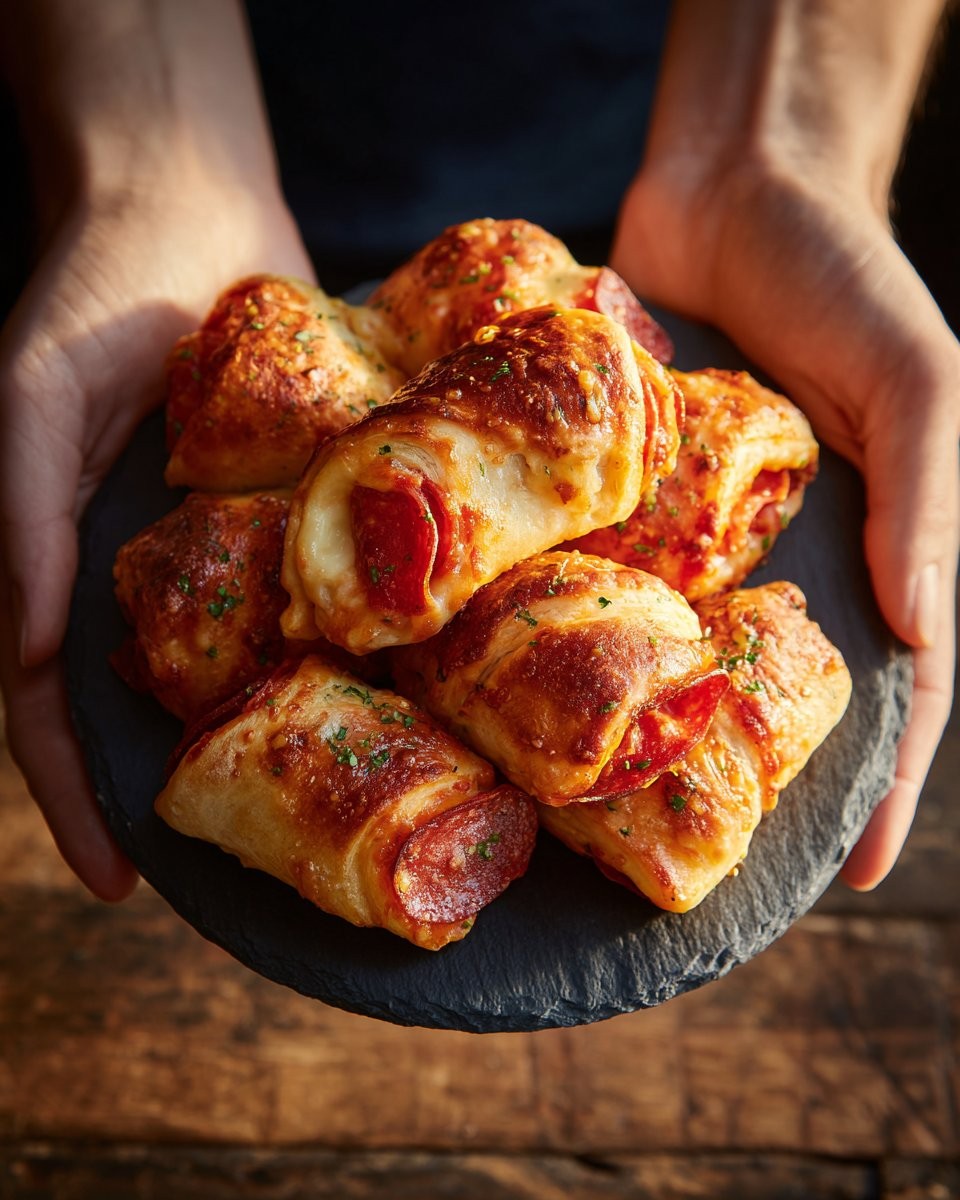 Low-Calorie High-Protein Pepperoni Pizza Rolls