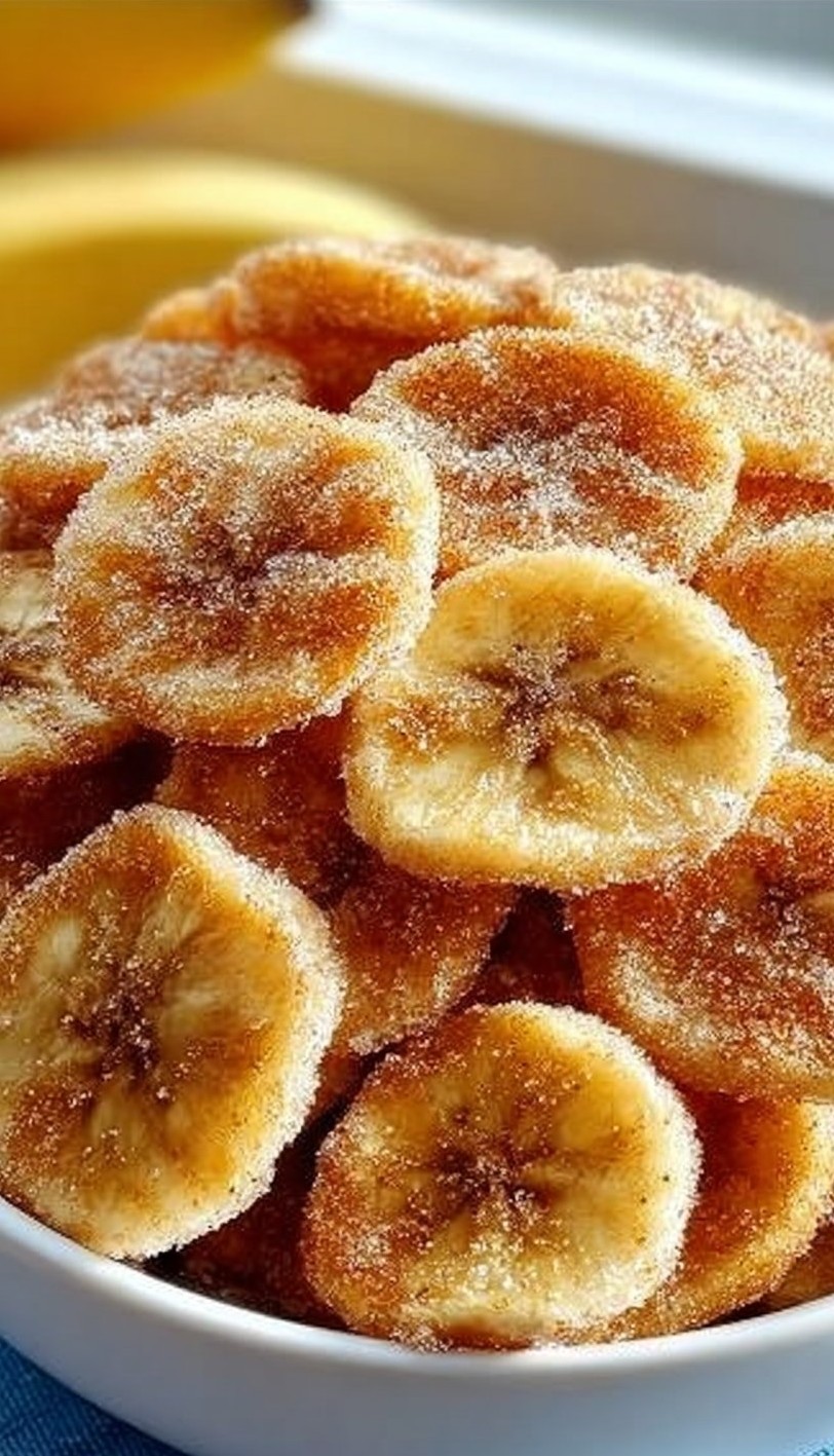 Cinnamon-Sugar Air Fryer Banana Chips