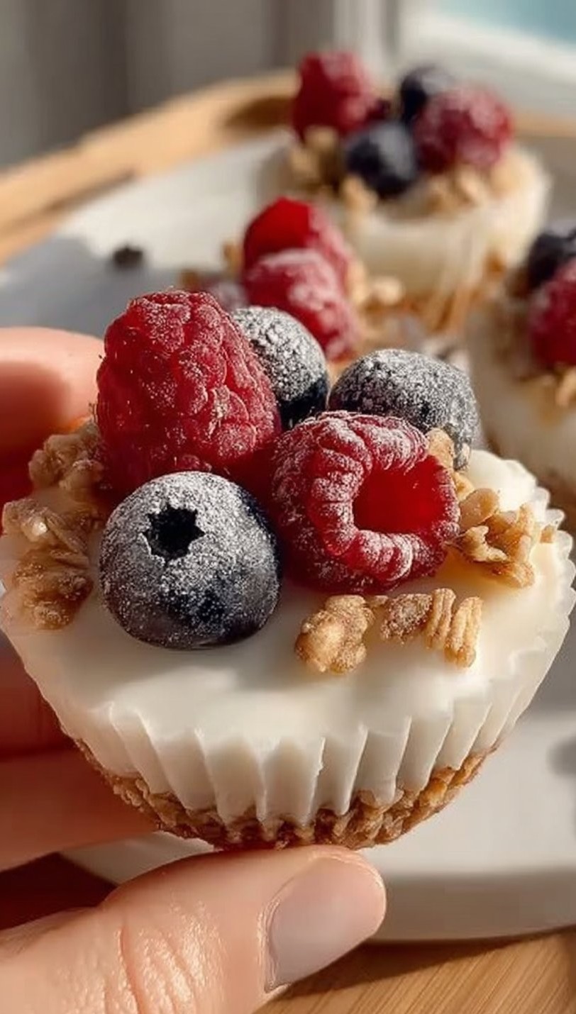 Frozen Yogurt Granola Cups