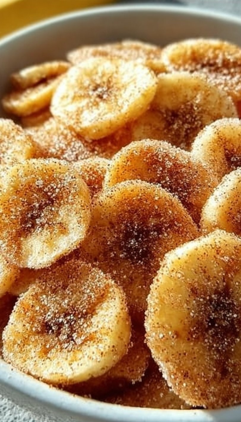 Cinnamon-Sugar Air Fryer Banana Chips