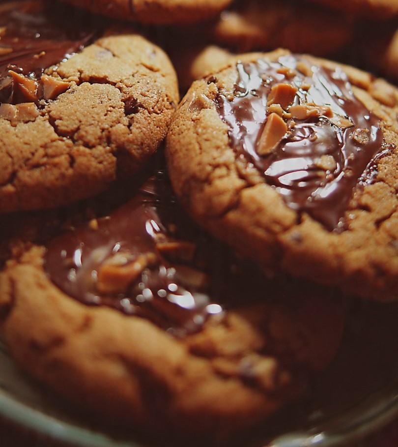 Peanut Butter Chocolate Caramel Cookies
