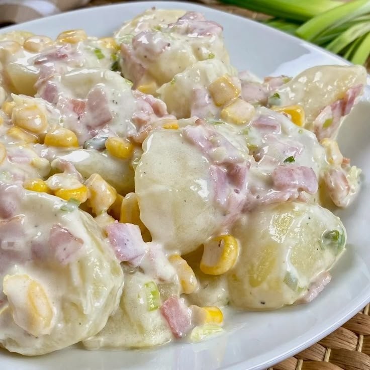 Patatas Cremosas con Bacon y Maíz