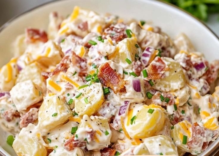 Ensalada de Papas al Estilo Steakhouse: Un Acompañante Cremoso y Lleno de Sabor