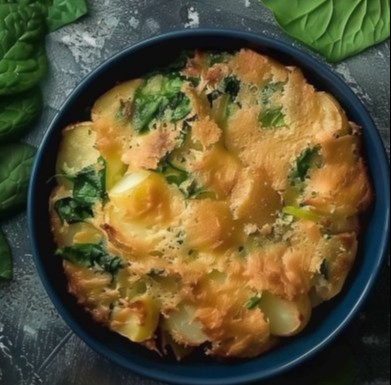 Receta de Papas y Espinacas