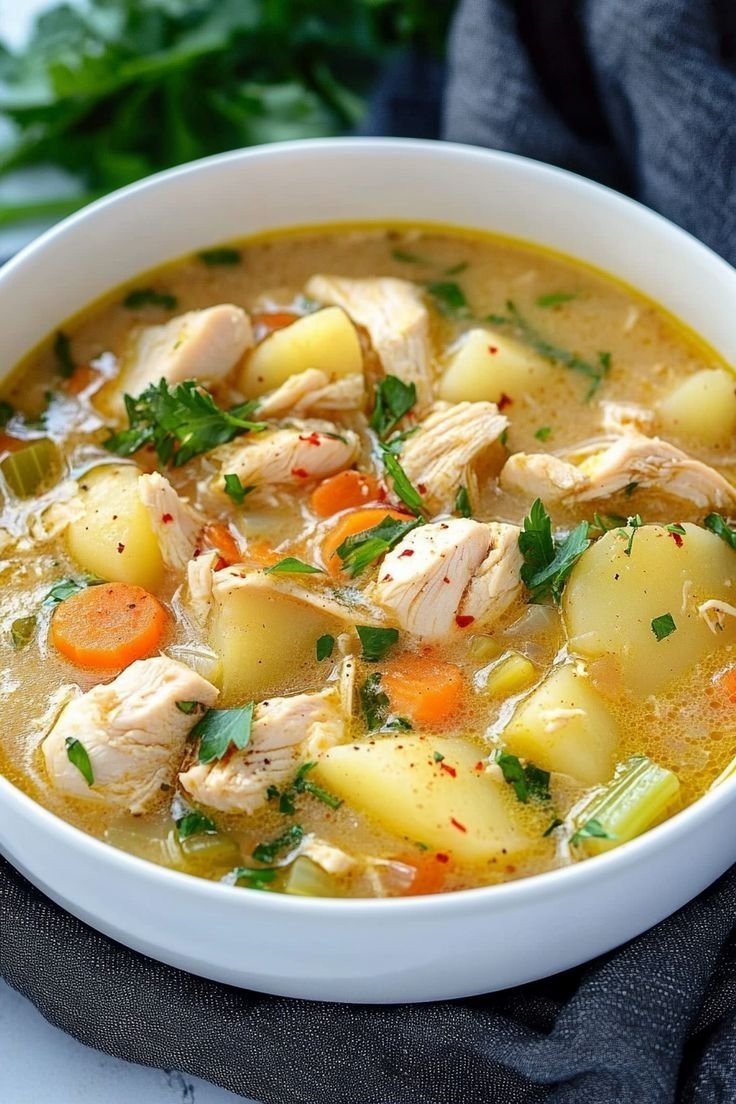 Comforting Chicken Soup with Potatoes