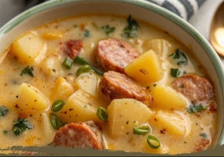 Cozy Crockpot Potato Soup with Sausage