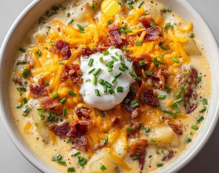 Comforting Loaded Baked Potato Soup Recipe