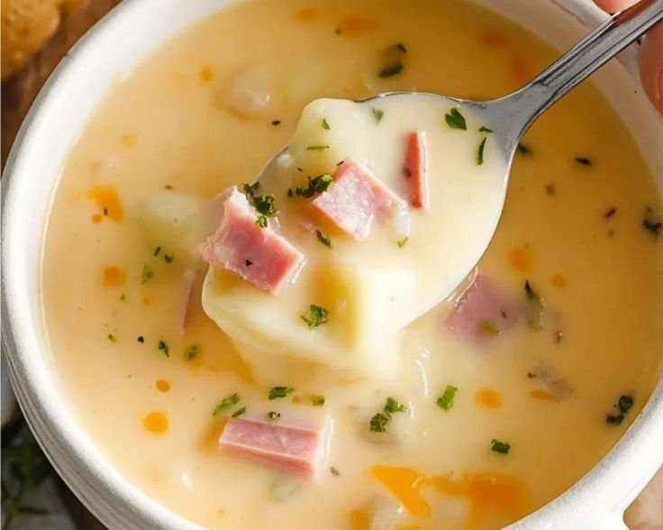 Cheesy Ham and Potato Soup
