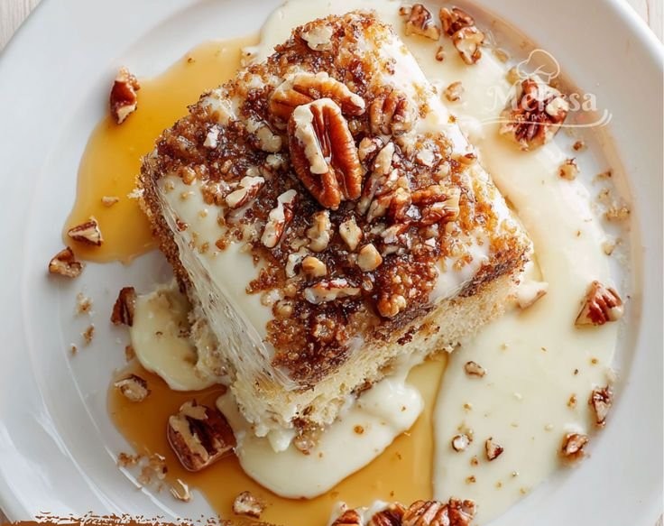Butter Pecan Praline Poke Cake: A Southern-Style Indulgence