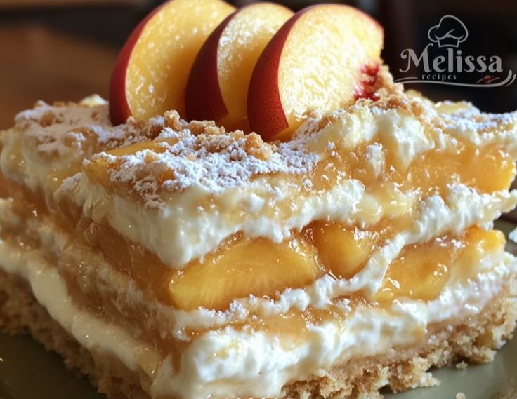 Peach & Yogurt Icebox Cake
