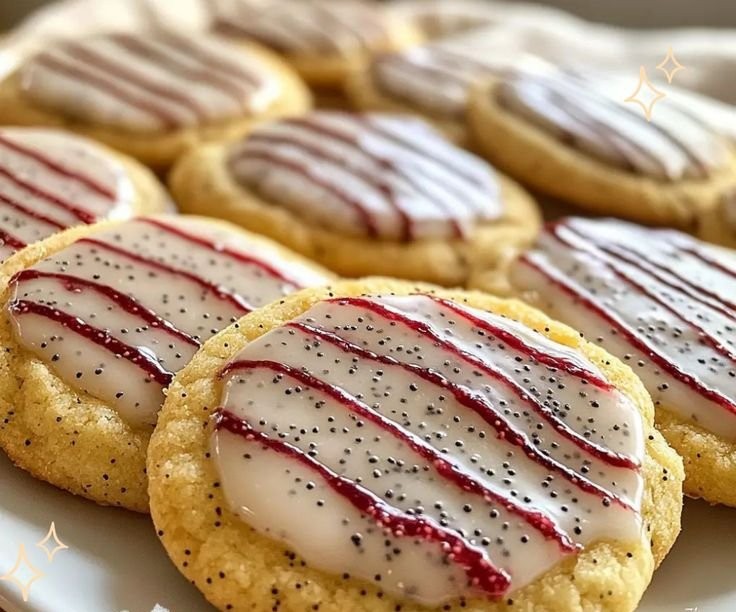 Raspberry Lemon Poppy Cookies