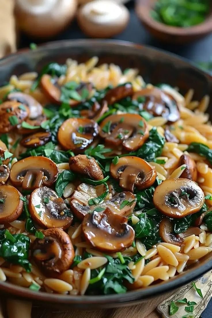 Spinach Mushroom Orzo: A Dish to Delight!