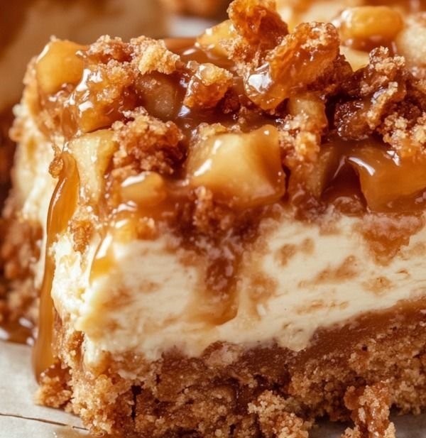 Caramel Apple Cheesecake Bars