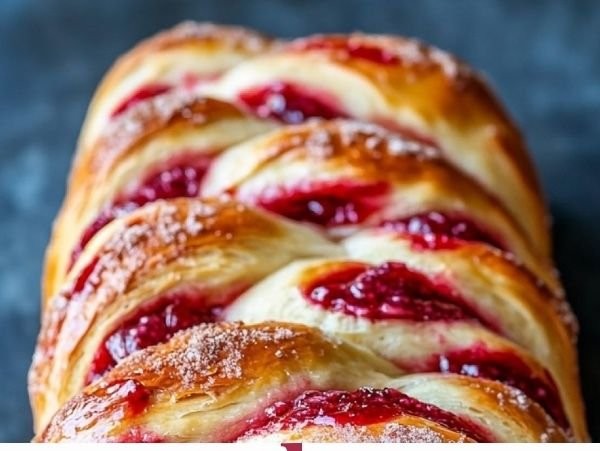 Raspberry Swirl Brioche Loaf